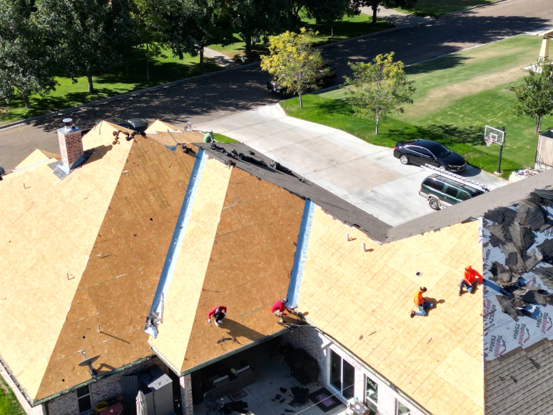 roofers doing a roof replacement